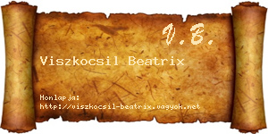 Viszkocsil Beatrix névjegykártya
